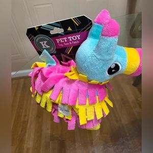 - - Brand New  Multicolor Tug Toss & Fetch Dog Toy With Squeaker 9”